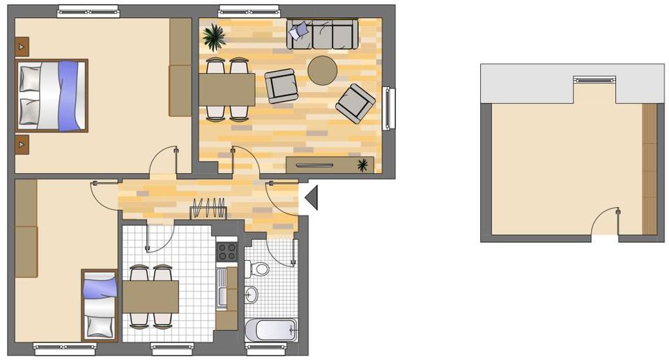 Etagenwohnung Dortmund Gartenstadt - 3 Zimmer, 61 m&sup2;, 619&euro; | Angebot:25932373