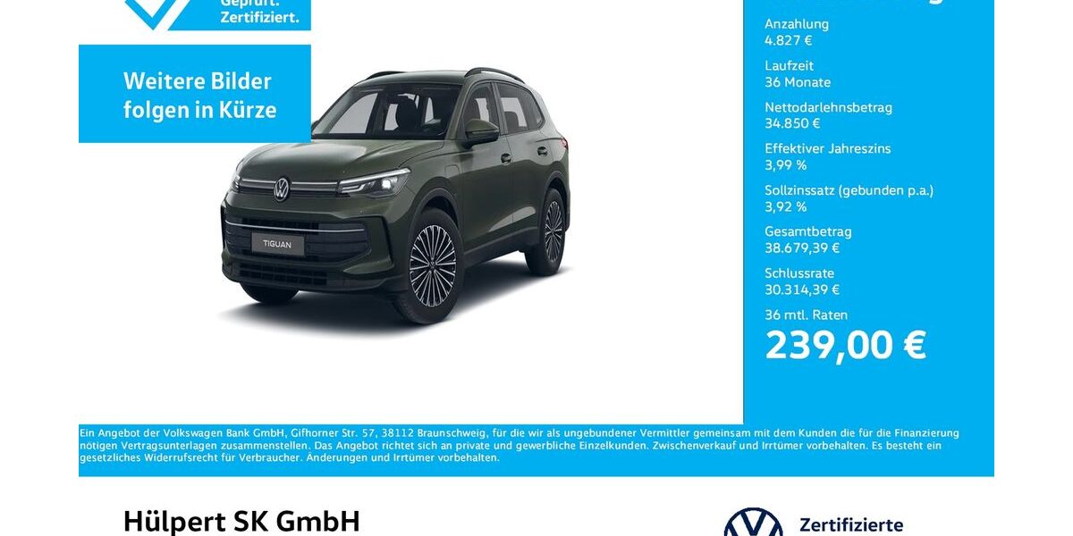 VW Tiguan 10.672 km 39.677 &euro; Bergkamen 59192