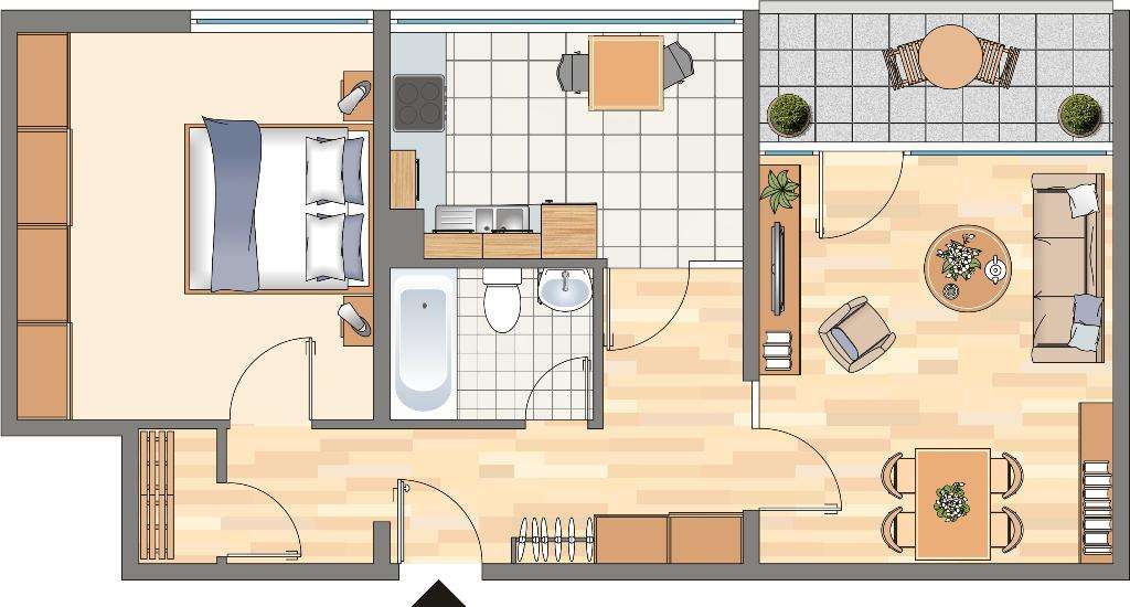 Etagenwohnung Dortmund Hörde - 2 Zimmer, 62 m&sup2;, 533&euro; | Angebot:24620841