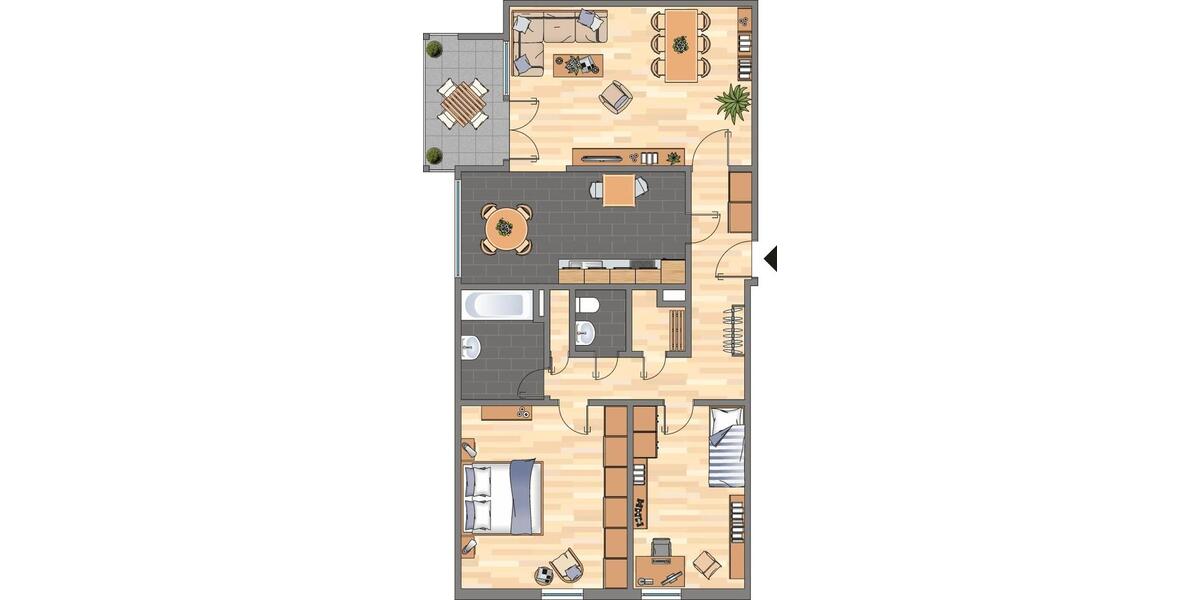 Etagenwohnung Dortmund Mengede - 3 Zimmer, 80 m&sup2;, 667&euro; | Angebot:25986113