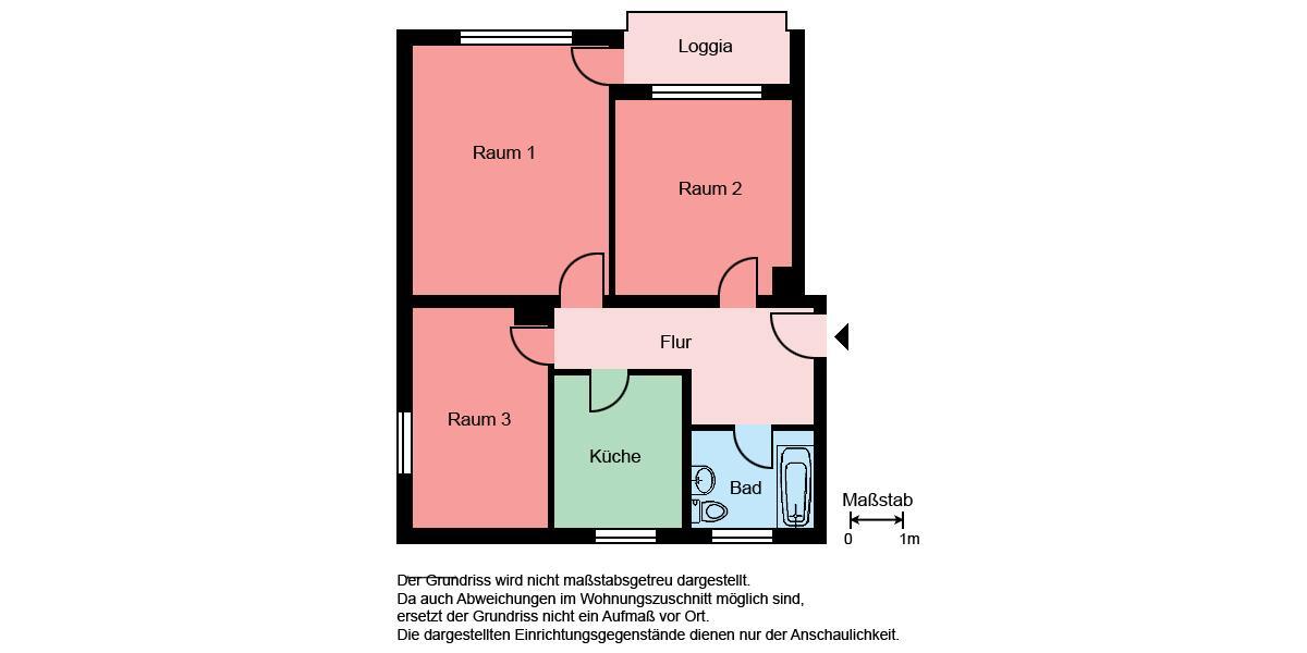 Erdgeschoßwohnung Iserlohn Grüne - 3 Zimmer, 71 m&sup2;, 509&euro; | Angebot:25963925