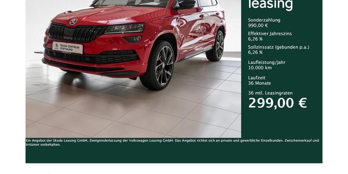 Skoda Karoq 37.849 km 25.641 &euro; Dortmund 44309