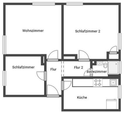 Etagenwohnung Hagen Hohenlimburg - 3 Zimmer, 58 m&sup2;, 116.000&euro; | Angebot:25923864