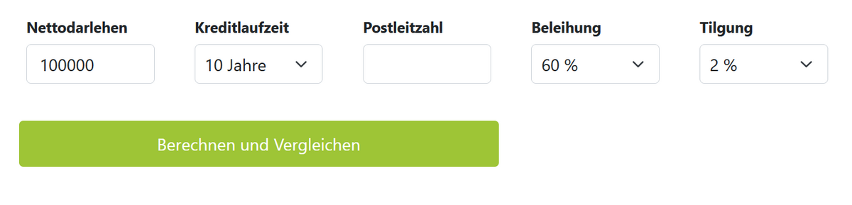 Finanzierung auf 1A-Immobilienmarkt.de berechnen