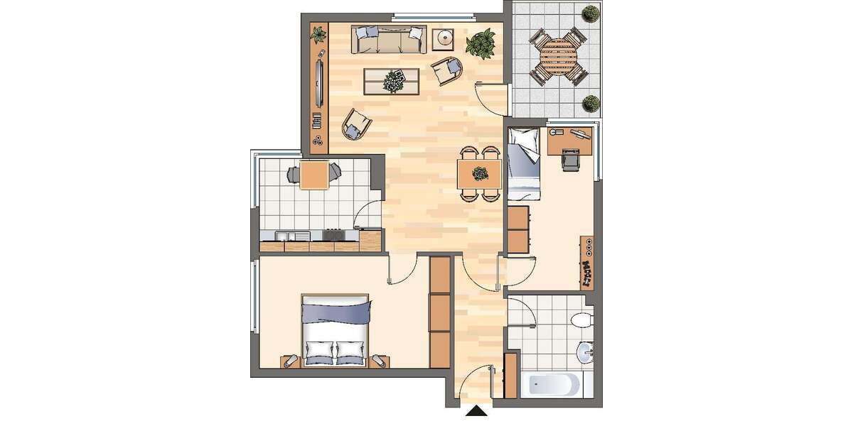 Etagenwohnung Kamen Methler - 3 Zimmer, 72 m&sup2;, 403&euro; | Angebot:27352428