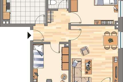 Wohnung Castrop-Rauxel Rauxel - 3 Zimmer, 67 m&sup2;, 589&euro; | Angebot:25818766