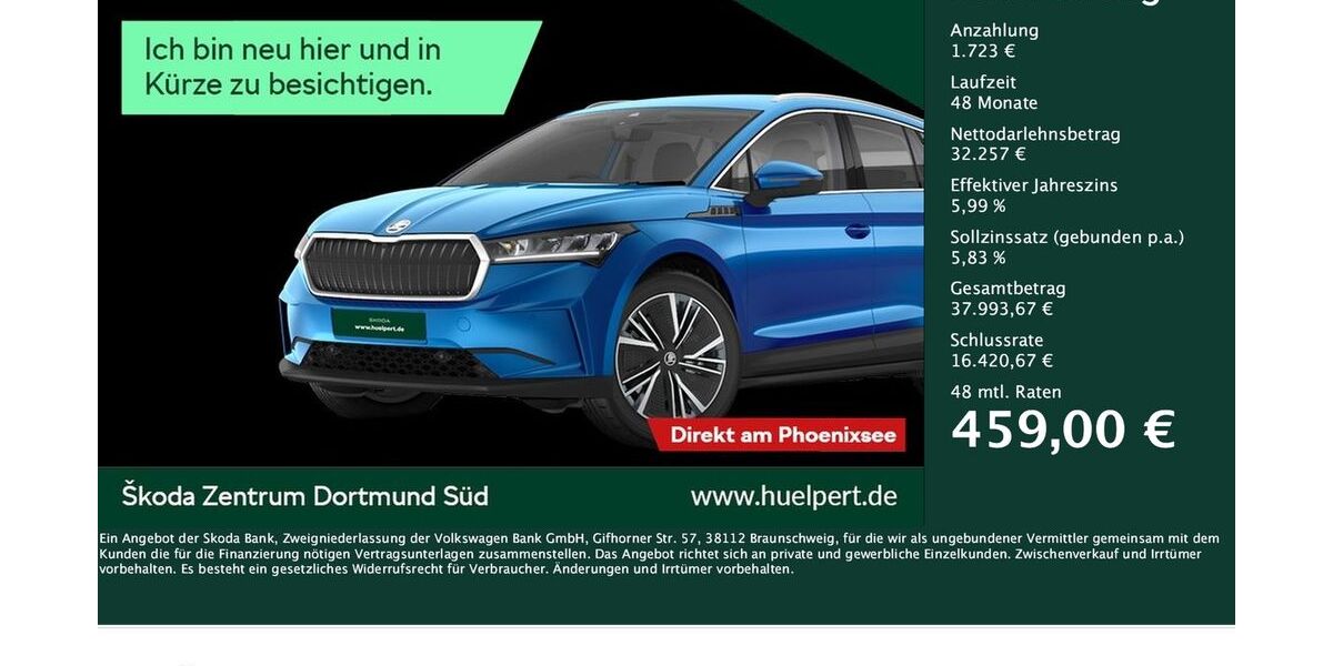 Skoda Enyaq 69.578 km 33.880 &euro; Dortmund 44269
