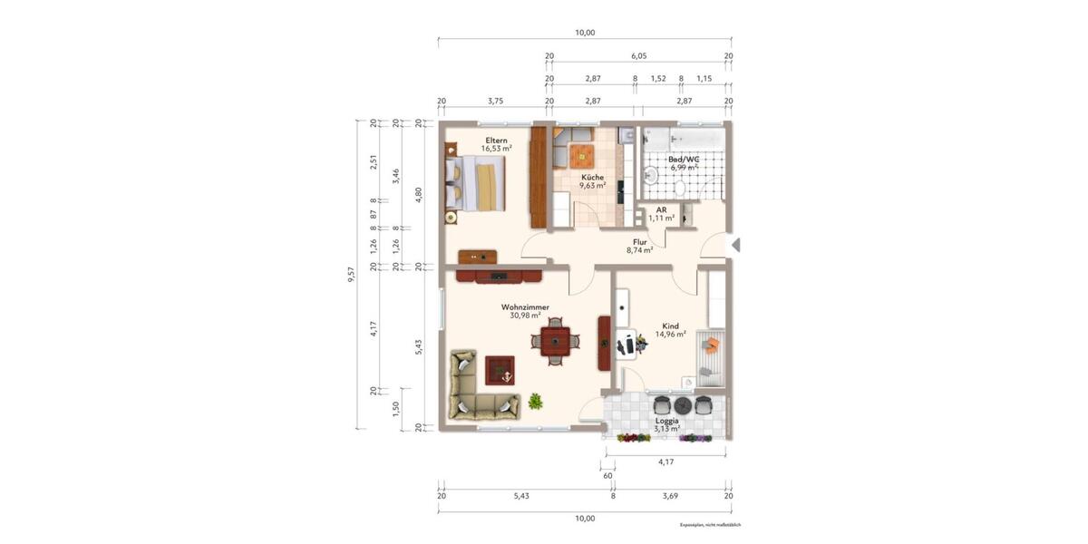 Etagenwohnung Iserlohn - 3.5 Zimmer, 95 m&sup2;, 800&euro; | Angebot:25853045