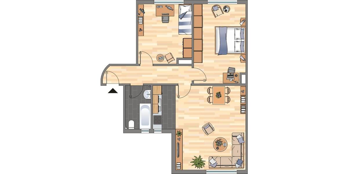 Etagenwohnung Dortmund Innenstadt Nord - 2 Zimmer, 66 m&sup2;, 499&euro; | Angebot:25363936