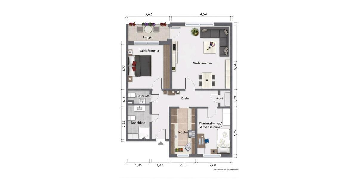 Etagenwohnung Dortmund Innenstadt West - 3 Zimmer, 76 m&sup2;, 220.000&euro; | Angebot:26021687