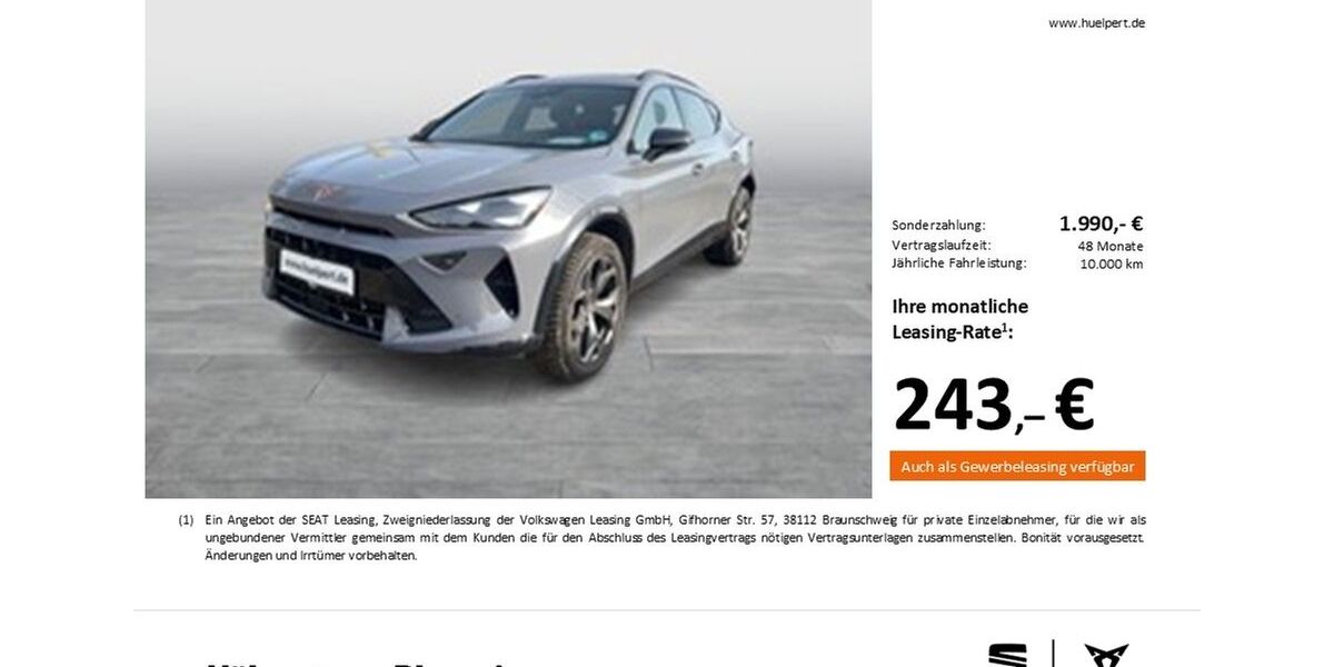 Cupra Formentor 19.635 km 32.712 &euro; Dortmund 44269