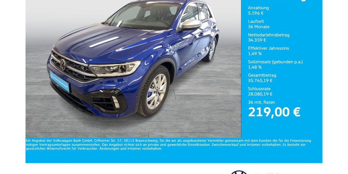 VW T-Roc 6.183 km 39.555 &euro; Dortmund 44141