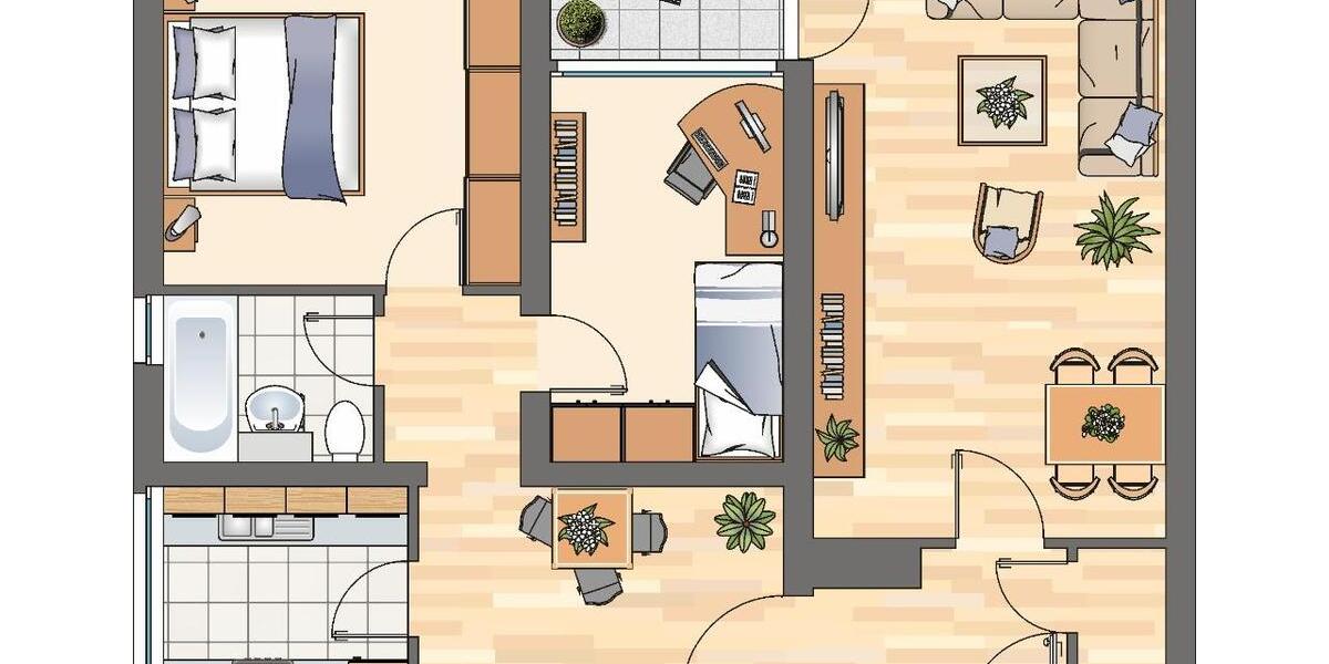 Etagenwohnung Unna - 3 Zimmer, 79 m&sup2;, 599&euro; | Angebot:26646851