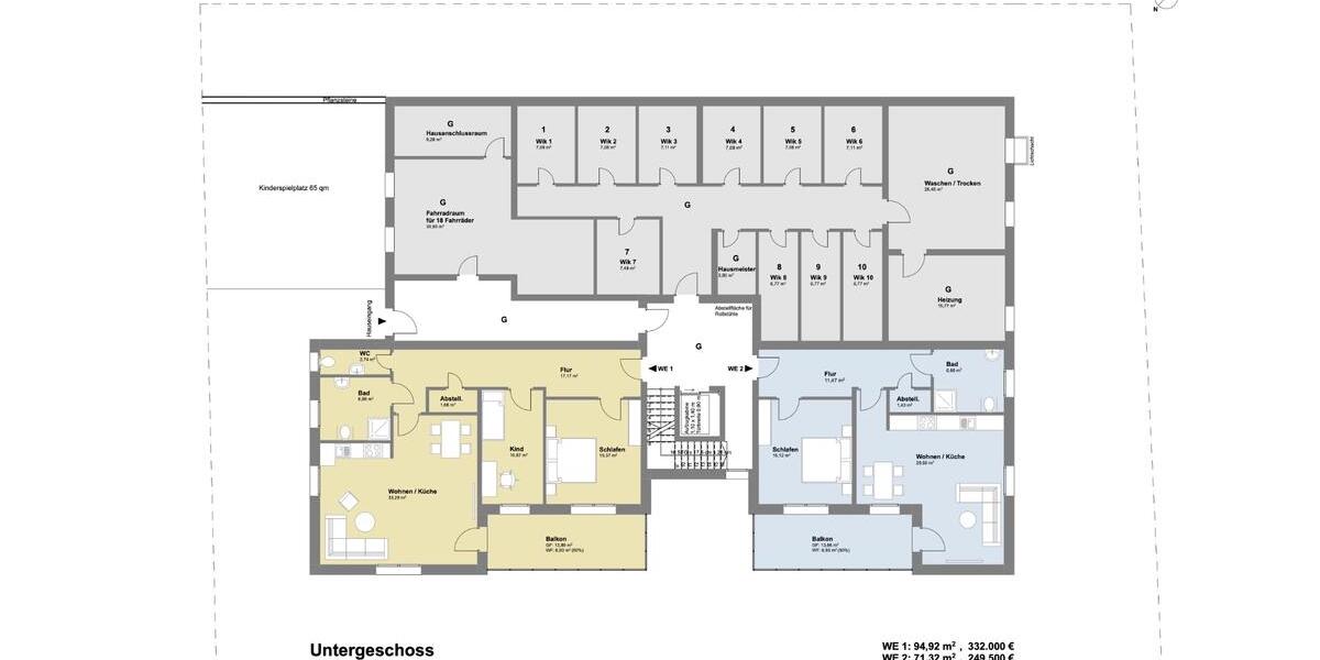 Etagenwohnung Hagen Hagen-Mitte - 3 Zimmer, 100 m&sup2;, 350.800&euro; | Angebot:26614308