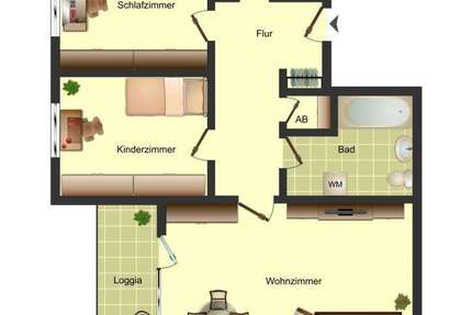 Wohnung Bergkamen - 3.5 Zimmer, 78 m&sup2;, 539&euro; | Angebot:24730369