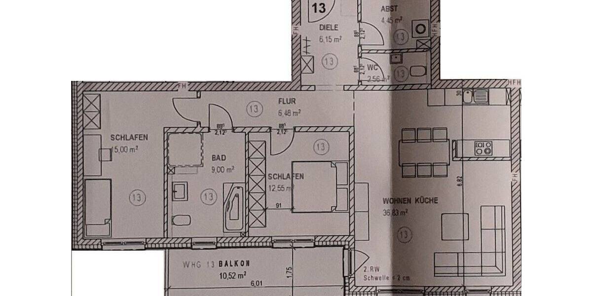 Etagenwohnung Menden Lendringsen - 3 Zimmer, 98 m&sup2;, 1.185&euro; | Angebot:25927285
