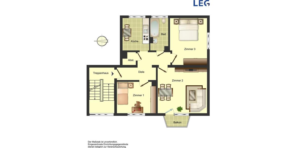 Erdgeschoßwohnung Bergkamen - 3.5 Zimmer, 64 m&sup2;, 479&euro; | Angebot:24690100