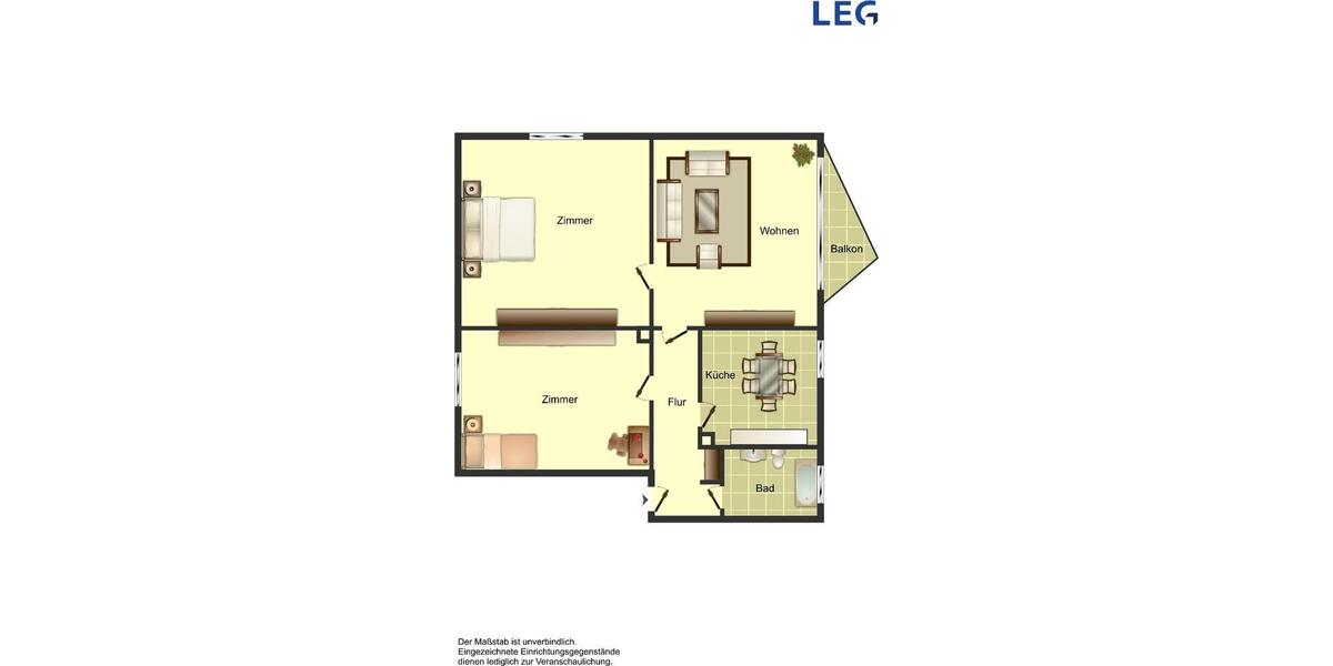 Etagenwohnung Ahlen - 3.5 Zimmer, 57 m&sup2;, 486&euro; | Angebot:24714295