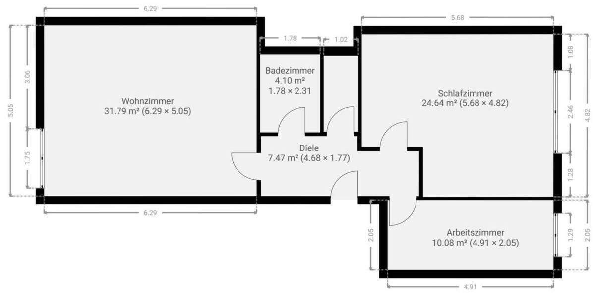 Etagenwohnung Dortmund Mitte - 3 Zimmer, 80 m&sup2;, 700&euro; | Angebot:26814317