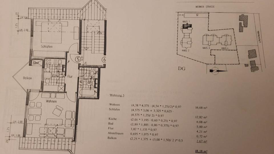 Dachgeschoßwohnung Bergkamen - 2 Zimmer, 48 m&sup2;, 430&euro; | Angebot:26615577