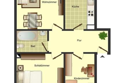 Wohnung Bergkamen - 3 Zimmer, 73 m&sup2;, 539&euro; | Angebot:25893236