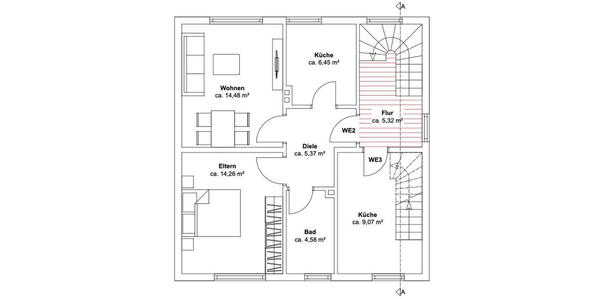 Etagenwohnung Lünen Wethmar - 2 Zimmer, 45 m&sup2;, 590&euro; | Angebot:25659198