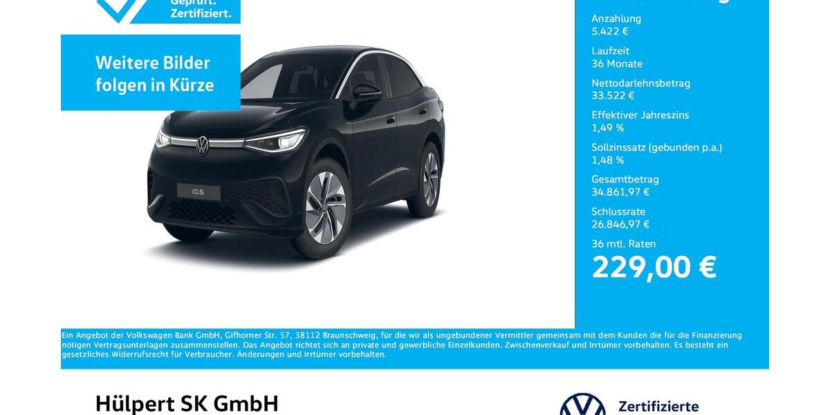 VW ID.5 3.397 km 38.944 &euro; Bergkamen 59192