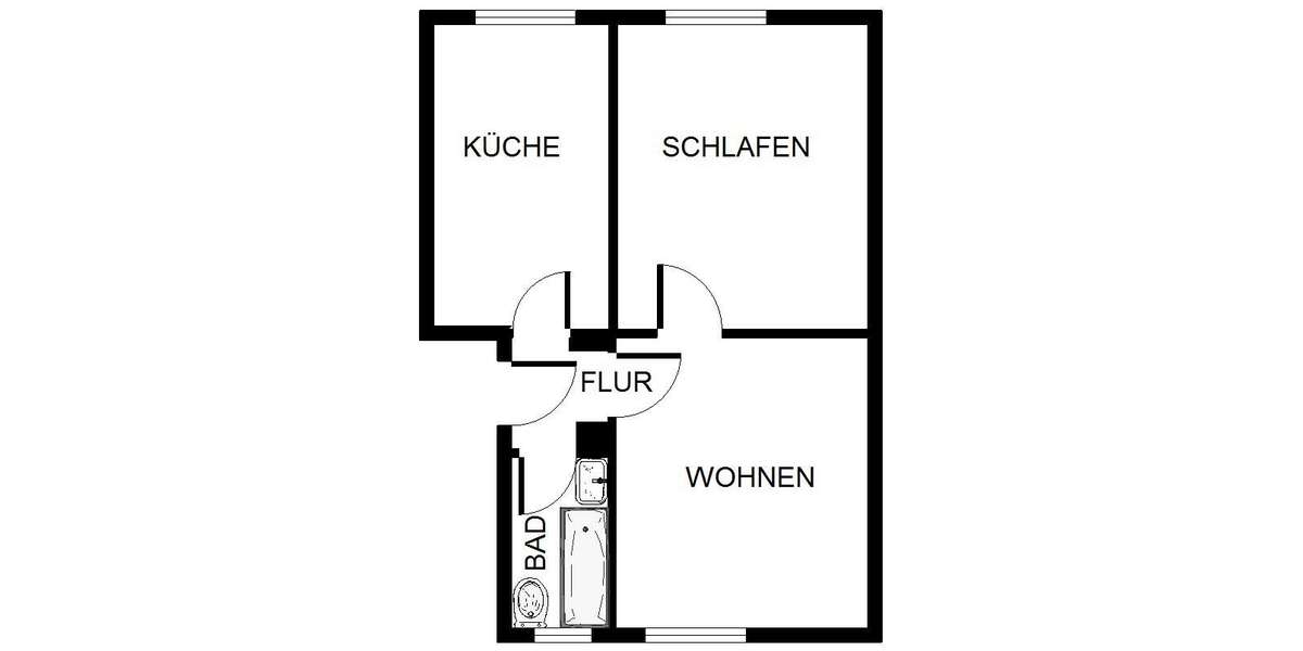 Etagenwohnung Bergkamen - 2.5 Zimmer, 44 m&sup2;, 359&euro; | Angebot:25915682