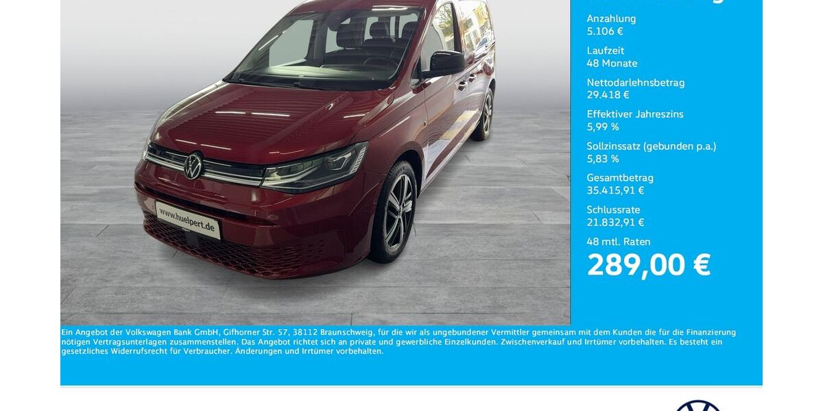 VW Caddy 7.589 km 34.524 &euro; Dortmund 44379