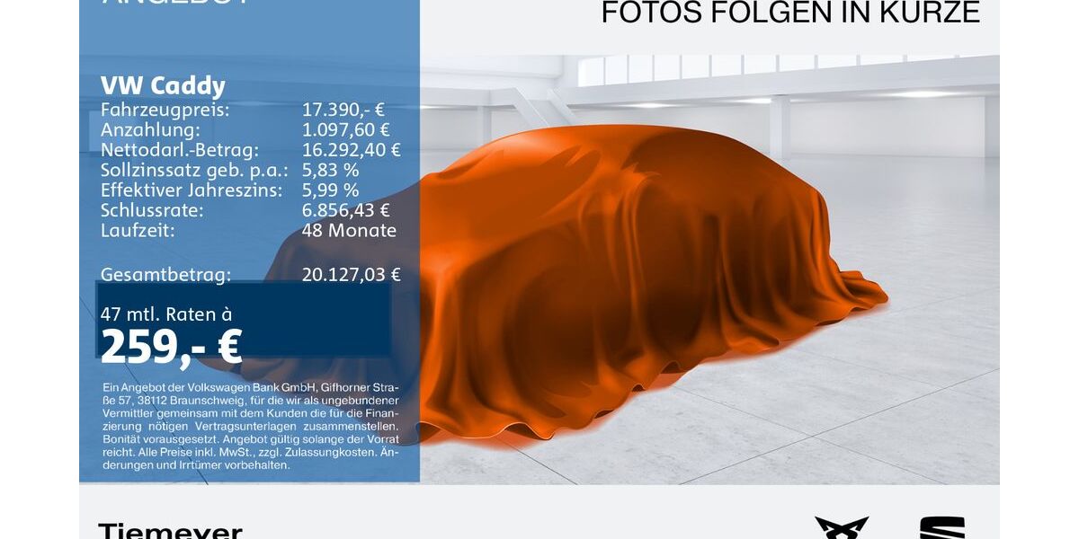 VW Caddy 69.082 km 17.390 &euro; Hemer 58675