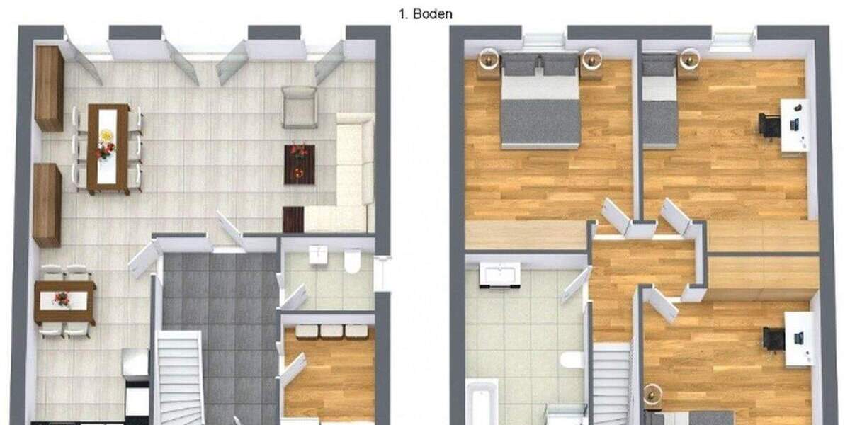 Etagenwohnung Bergkamen-Weddinghofen Mitte - 5 Zimmer, 100 m&sup2;, 425.550&euro; | Angebot:25728403