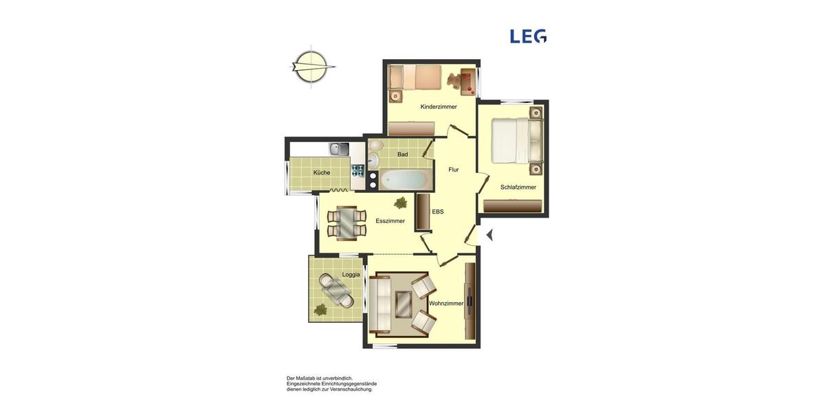 Etagenwohnung Kamen - 3 Zimmer, 79 m&sup2;, 437&euro; | Angebot:24542909