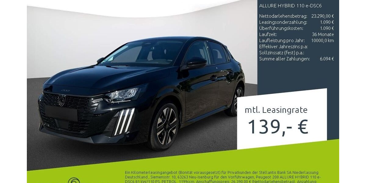 Peugeot 208 1.500 km 23.290 &euro; Dortmund 44263