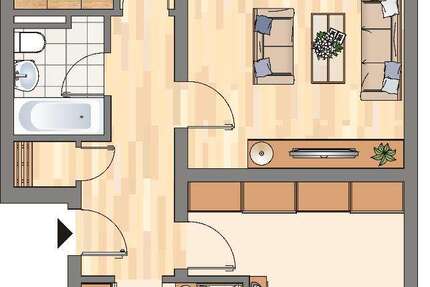 Wohnung Dortmund Scharnhorst-Ost - 3 Zimmer, 70 m&sup2;, 555&euro; | Angebot:26827400