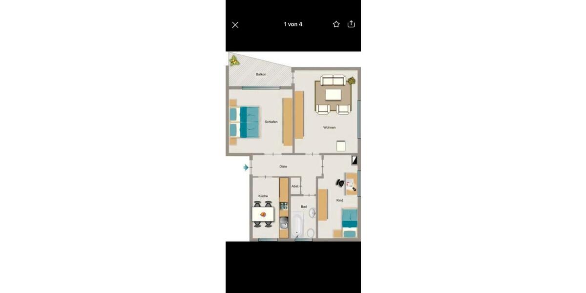 Dachgeschoßwohnung Lünen Brambauer - 3 Zimmer, 67 m&sup2;, 735&euro; | Angebot:25162112