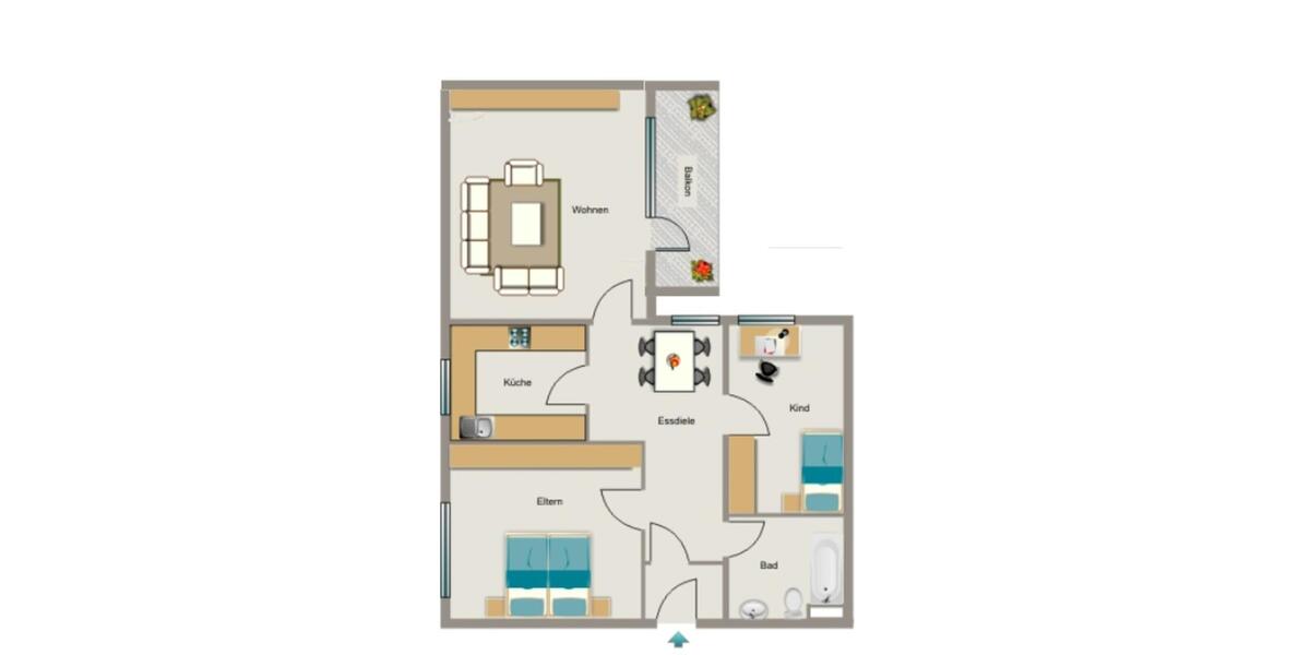 Etagenwohnung Dortmund Grevel - 3.5 Zimmer, 73 m&sup2;, 602&euro; | Angebot:25968212