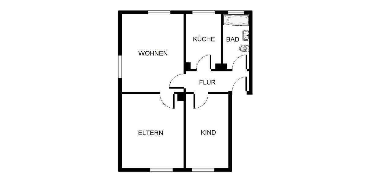Etagenwohnung Bergkamen Weddinghofen - 3 Zimmer, 55 m&sup2;, 429&euro; | Angebot:25915565