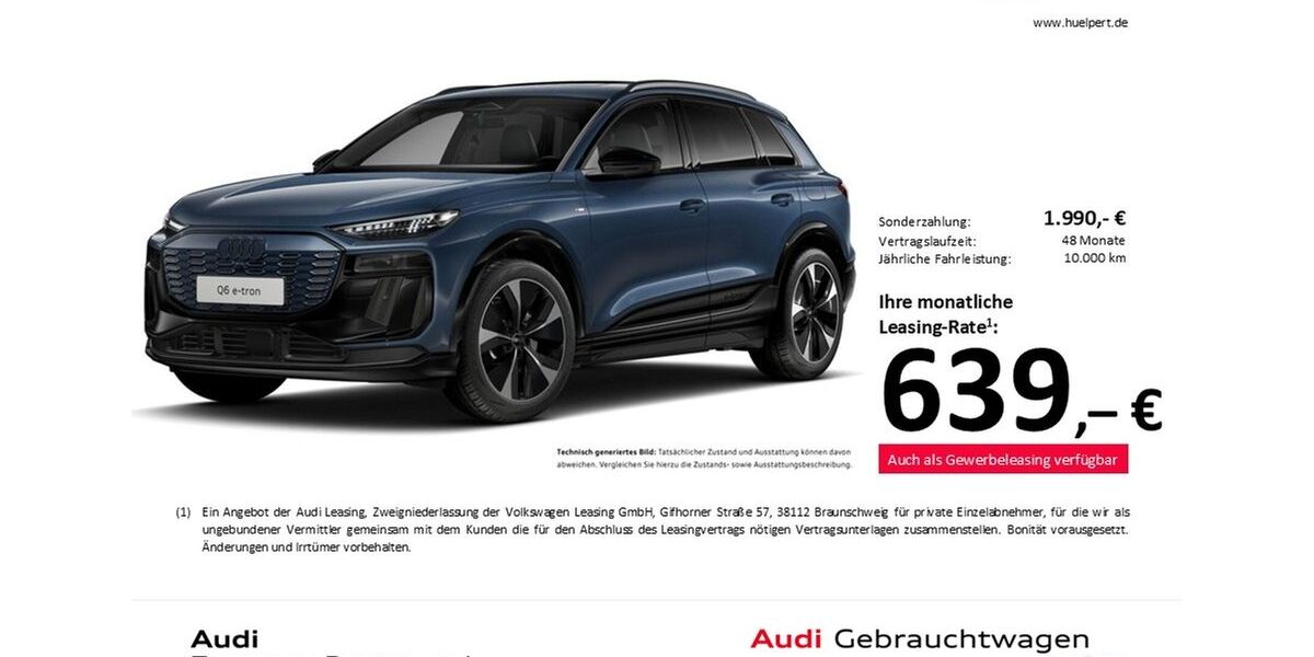 Audi Q6 e-tron 7.960 km 72.948 &euro; Dortmund 44143