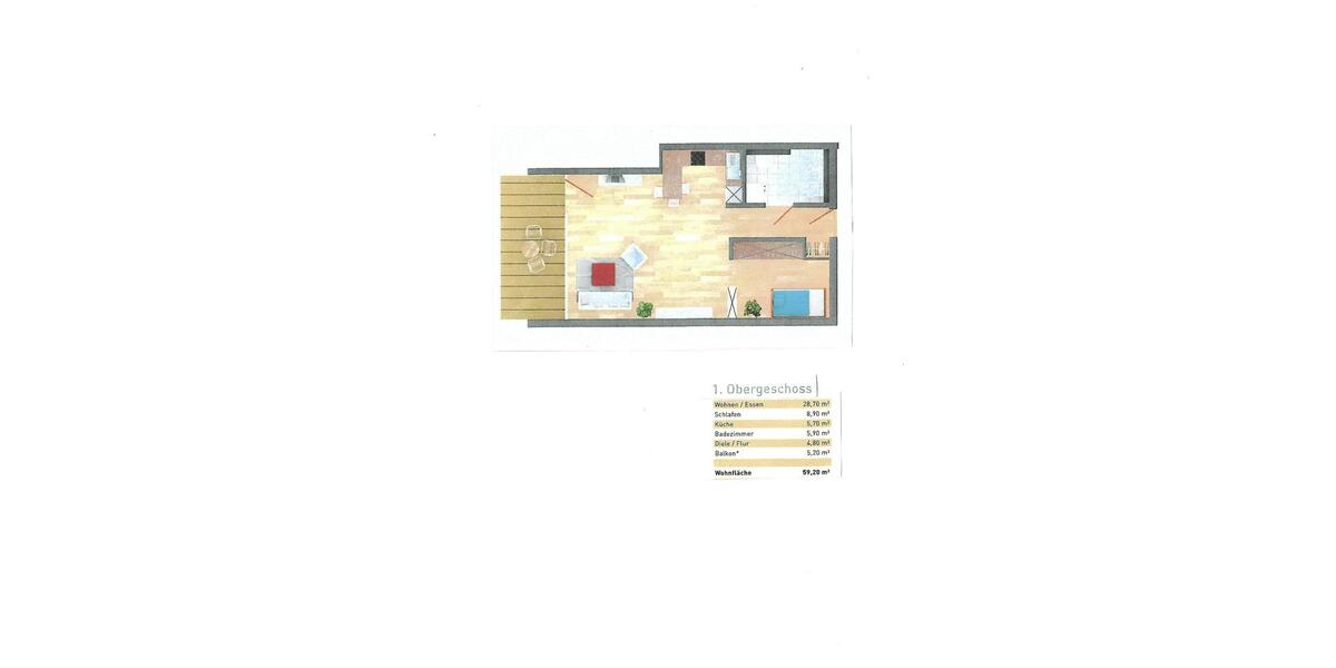 Etagenwohnung Werne - 1 Zimmer, 59 m&sup2;, 750&euro; | Angebot:25320643