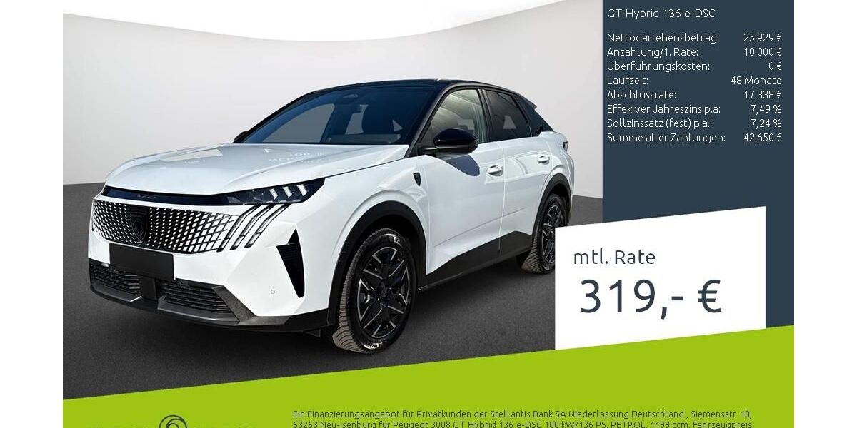 Peugeot 3008 10.300 km 35.929 &euro; Dortmund 44263
