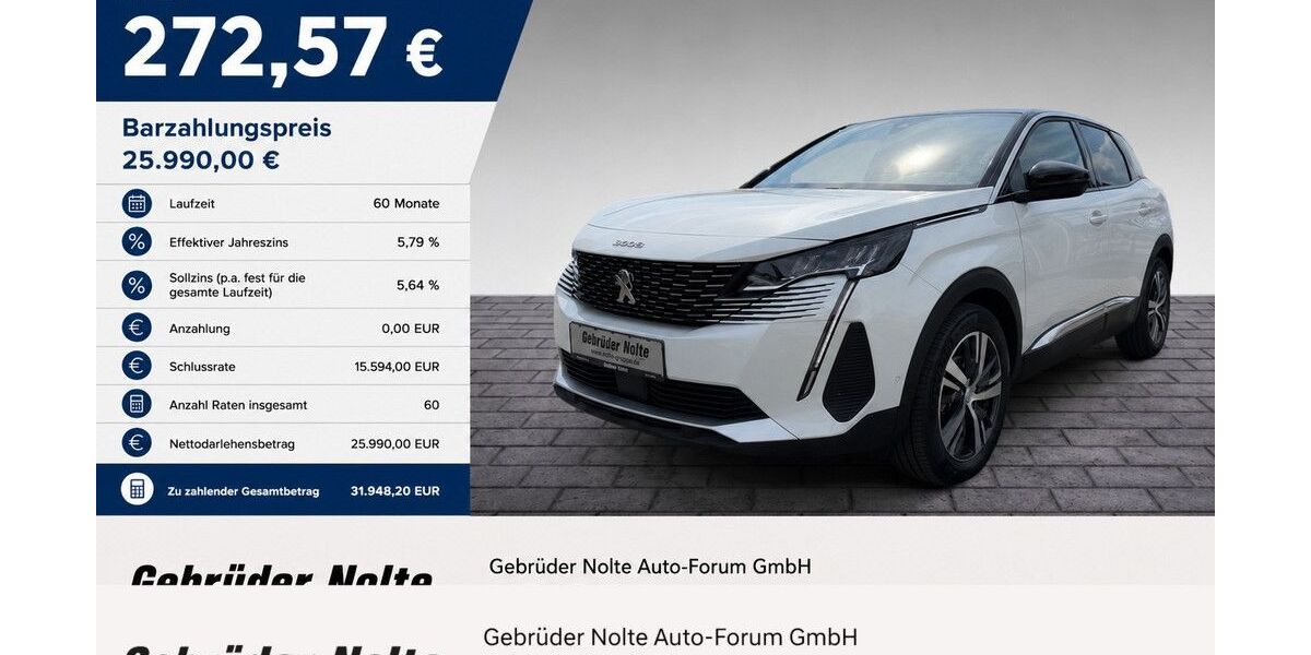 Peugeot 3008 24.172 km 23.990 &euro; Hemer 58675