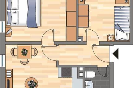 Wohnung Bergkamen - 3 Zimmer, 49 m&sup2;, 389&euro; | Angebot:25978479