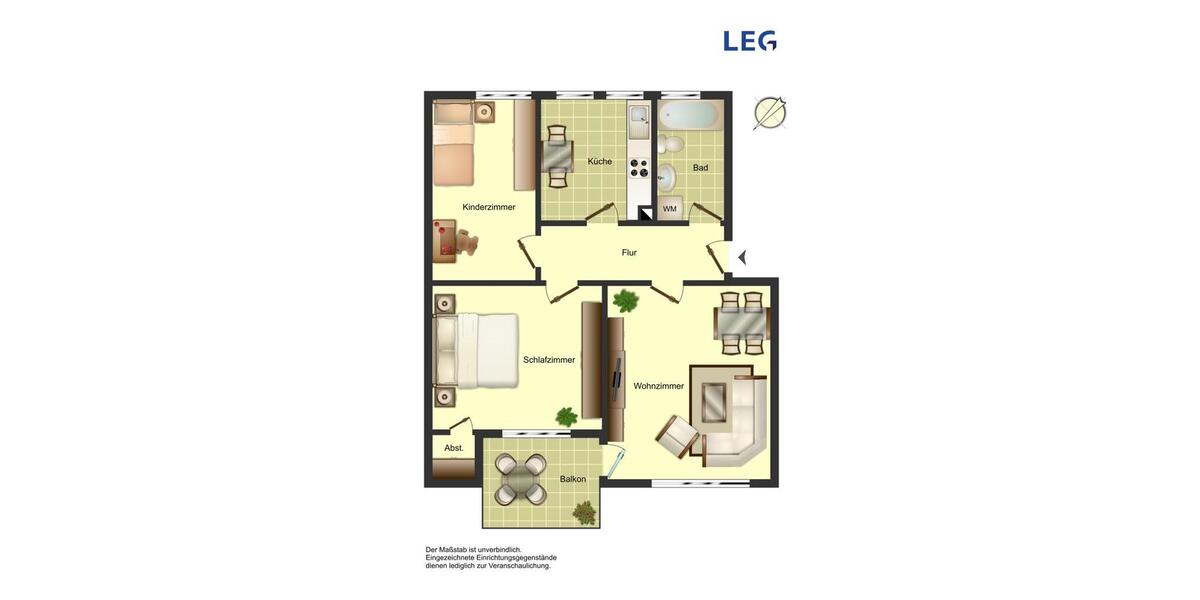 Etagenwohnung Bergkamen - 3.5 Zimmer, 67 m&sup2;, 499&euro; | Angebot:25099710