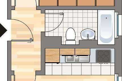 Wohnung Dortmund Westerfilde - 2 Zimmer, 37 m&sup2;, 326&euro; | Angebot:27114815