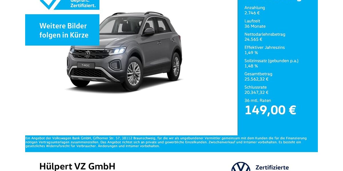 VW T-Roc 7.360 km 27.311 &euro; Dortmund 44141