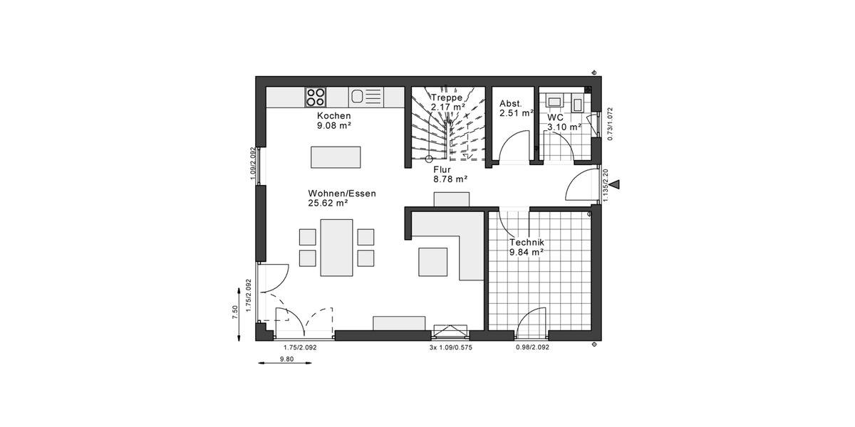 Einfamilienhaus Hamm Bockum - 3 Zimmer, 130 m&sup2;, 1.230&euro; | Angebot:24385478