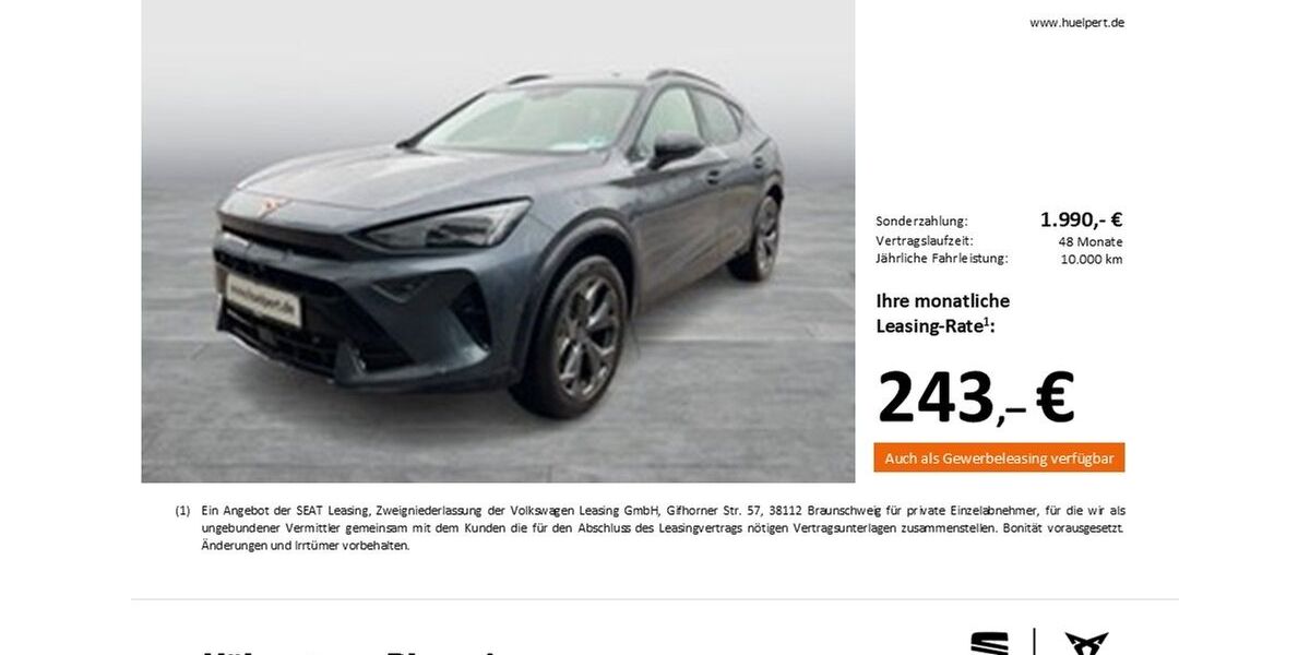 Cupra Formentor 11.532 km 31.677 &euro; Dortmund 44269