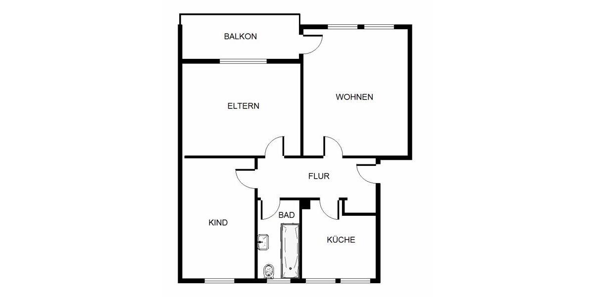 Etagenwohnung Dortmund Scharnhorst - 3.5 Zimmer, 71 m&sup2;, 740&euro; | Angebot:24634683