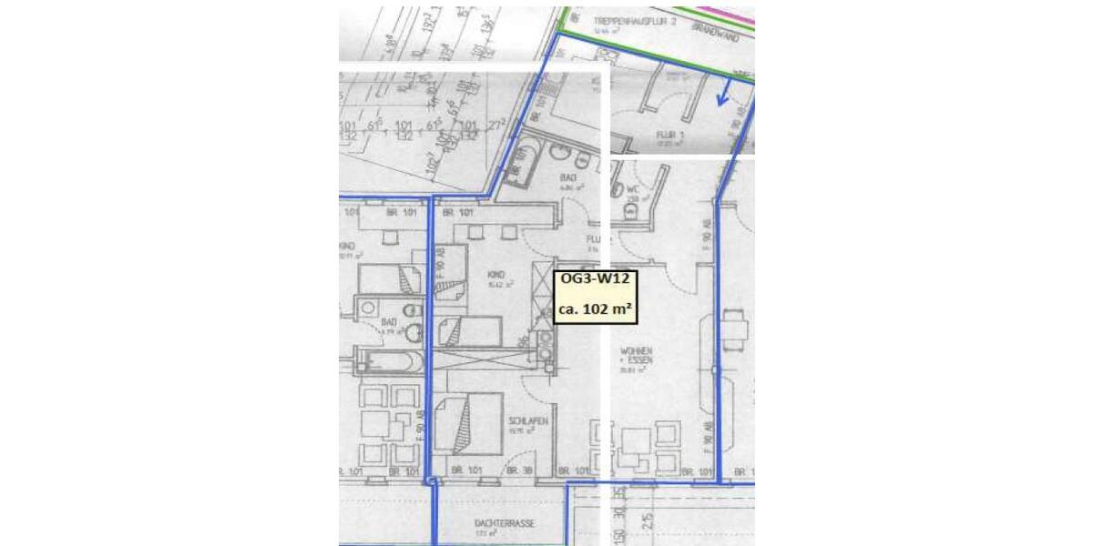 Etagenwohnung Ahlen - 3 Zimmer, 102 m&sup2;, 860&euro; | Angebot:25444604