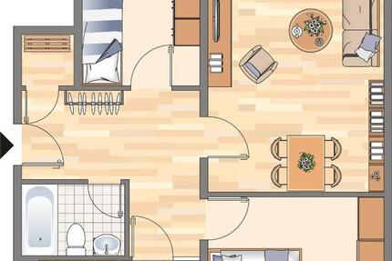 Wohnung Dortmund Hörde - 3 Zimmer, 73 m&sup2;, 345&euro; | Angebot:26588028